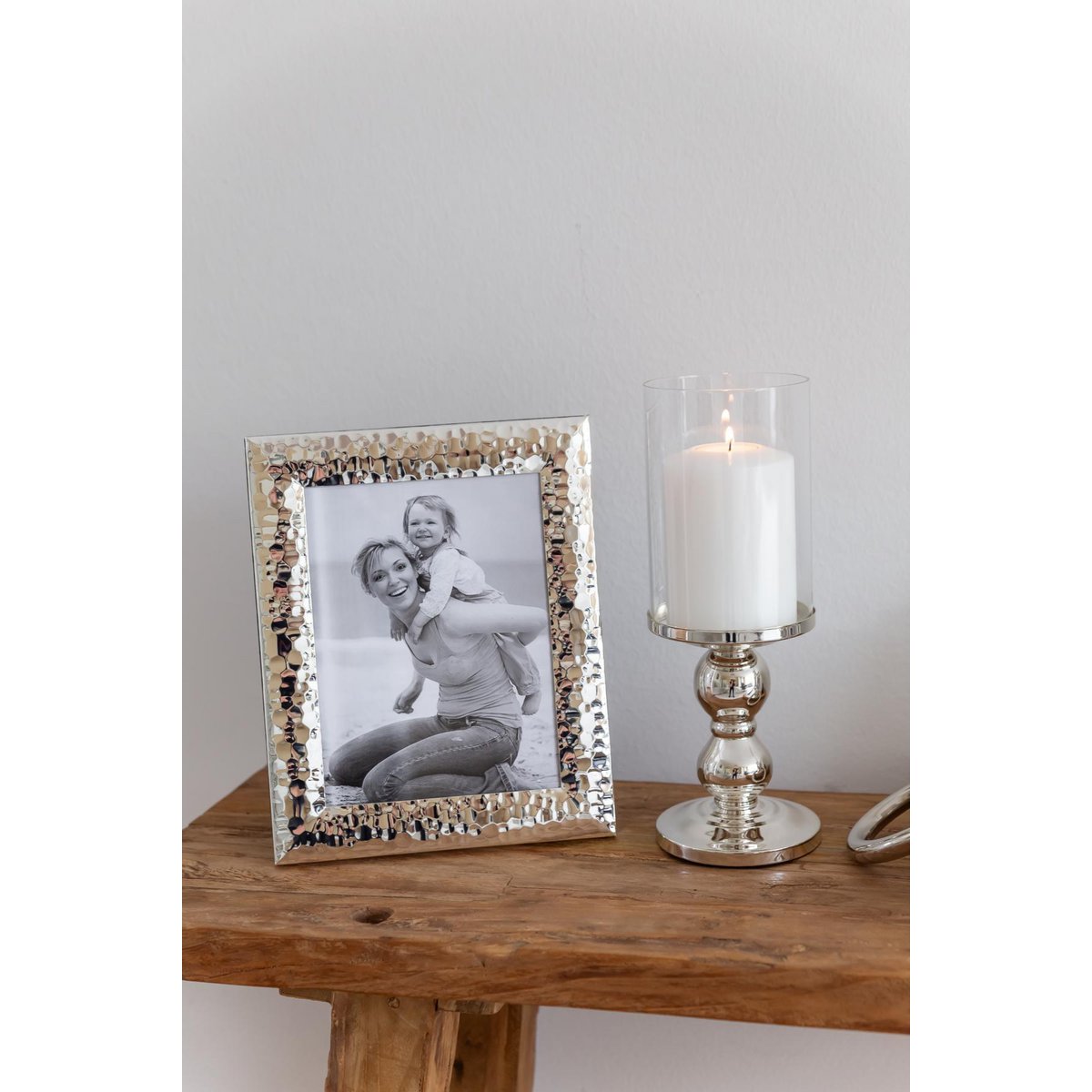 EDZARD lantern Mascha, noble silver-plated, tarnish-proof, height 28 cm, for candles up to diameter 10 cm
