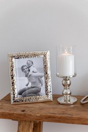 EDZARD lantern Mascha, noble silver-plated, tarnish-proof, height 28 cm, for candles up to diameter 10 cm