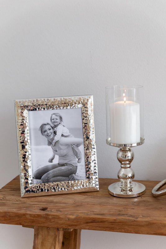 EDZARD lantern Mascha, noble silver-plated, tarnish-proof, height 28 cm, for candles up to diameter 10 cm