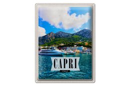 Tin Sign Travel 30x40cm Capri Italy Island Sea Vacation