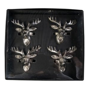 Serviettenring Hert Silber 6x7x6cm (Set oder 4)