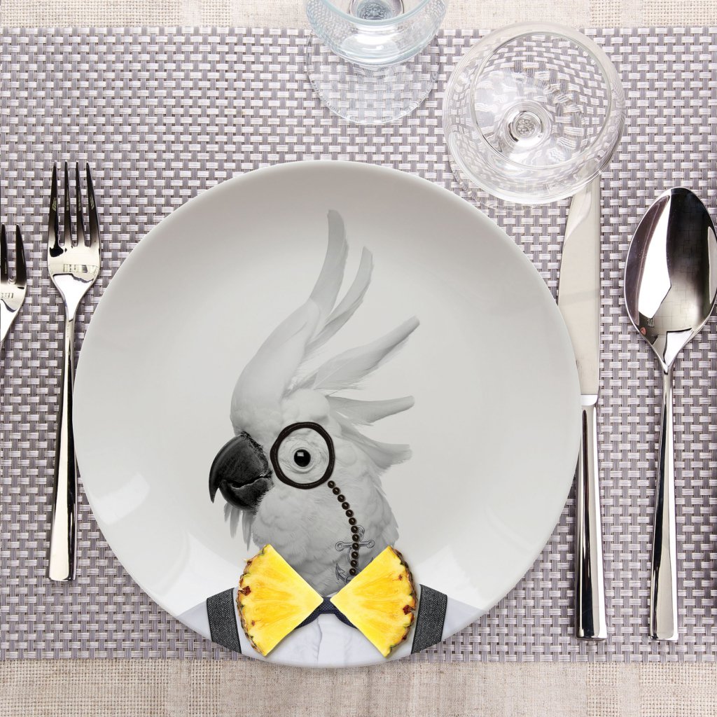 Mustard Bord - Wild Dining Cockatoo