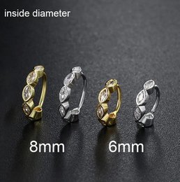 Rvs Hoop Earring Vrouwen Zirconia Crystal Piercing Oor Daith Helix Tragus Kwab Kraakbeen Stud Earring Piercing Sieraden