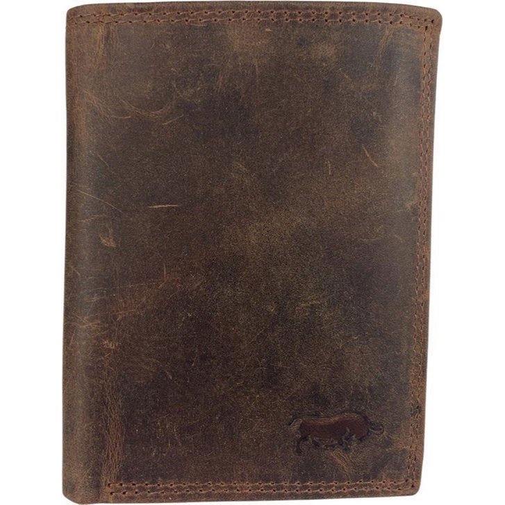 Portefeuille masculin cognac rfid anti-skim pour hommes portefeuille en cuir