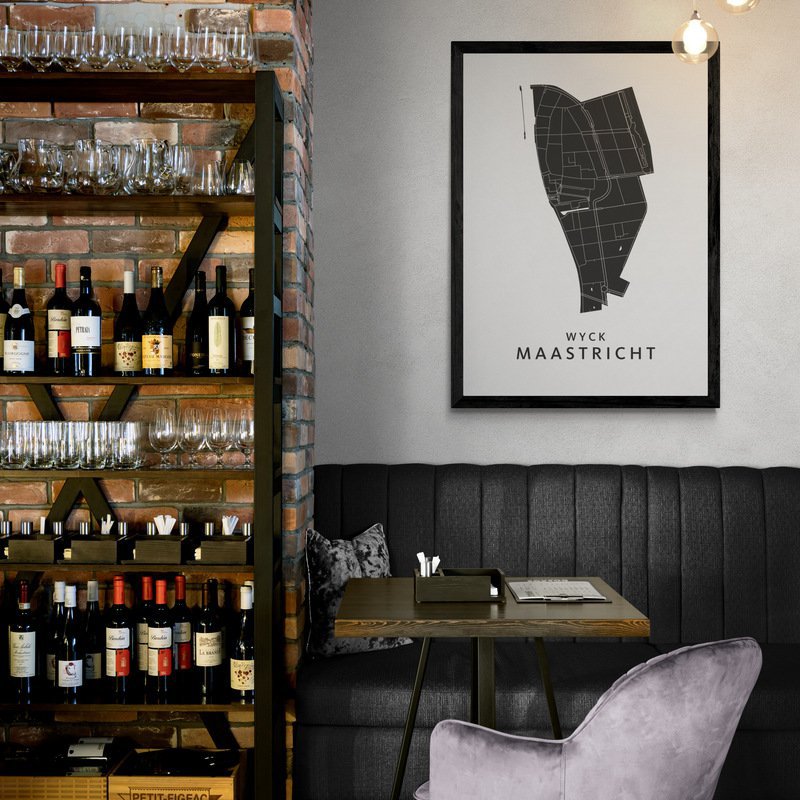 Maastricht - Wyck - Carte du quartier Poster