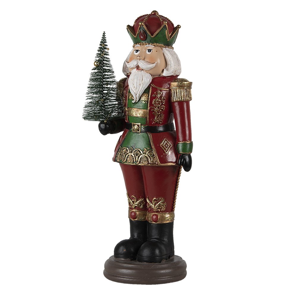 Image nutcracker 13x10x32 cm Red plastic Christmas decoration