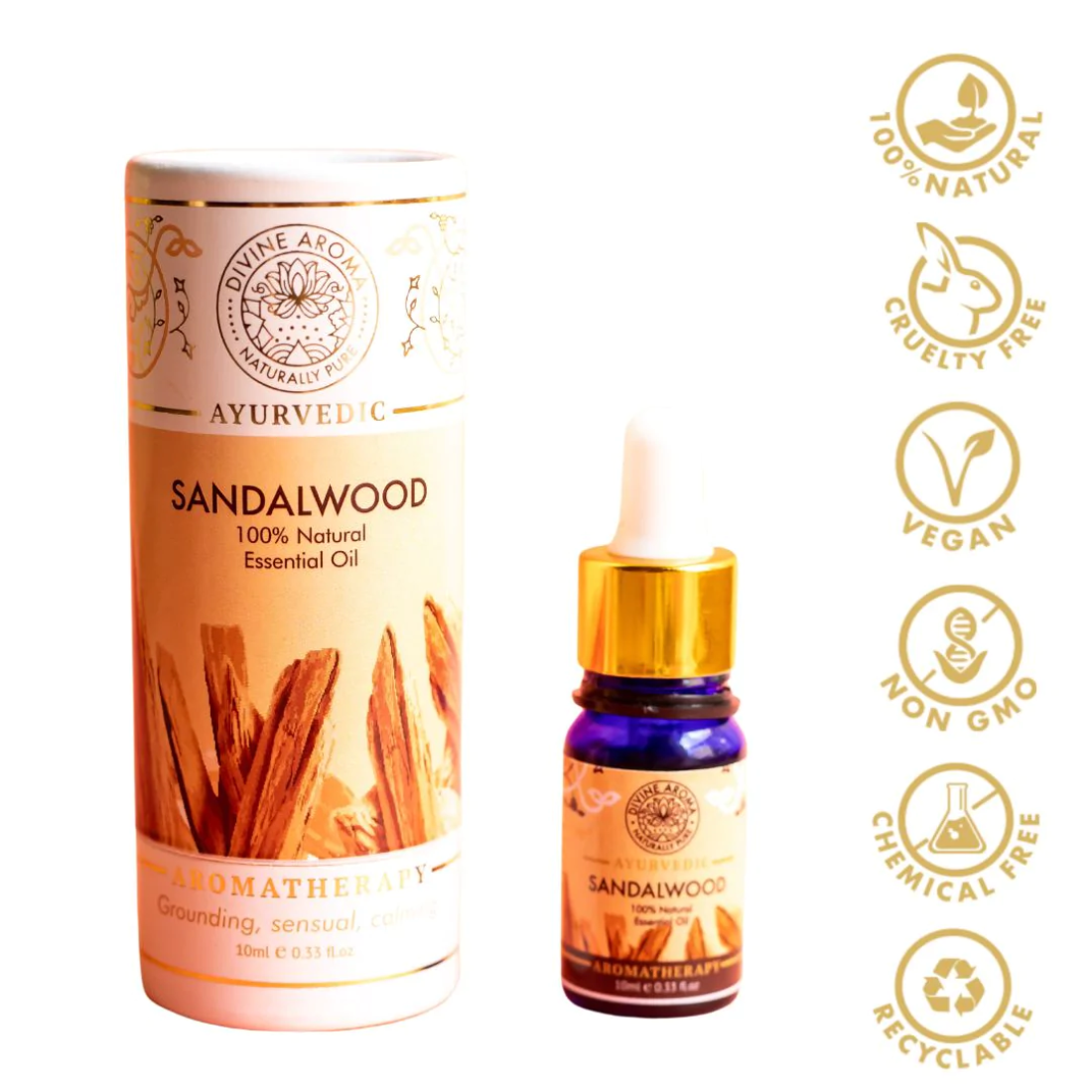 Sandeltræ æterisk olie l 10ml l 100% naturlig