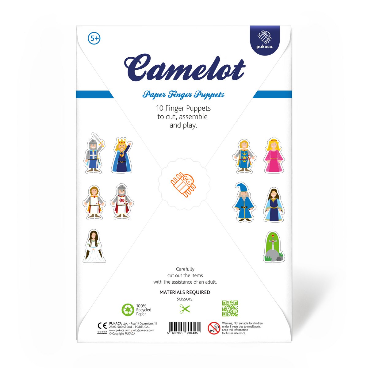 Puppettes de doigt en papier camelot