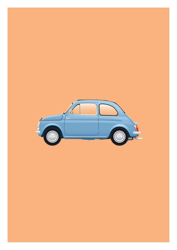 Fiat 500 Poster