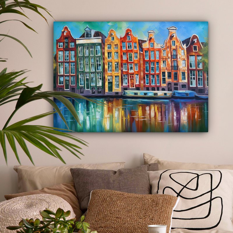 Canvas Painting - Wall Decoration Amsterdam - Oil - Grease - Painting - Art - Wall Decoration Living Room - Bedroom Decoration - Room Accessories - Canvas Paintings