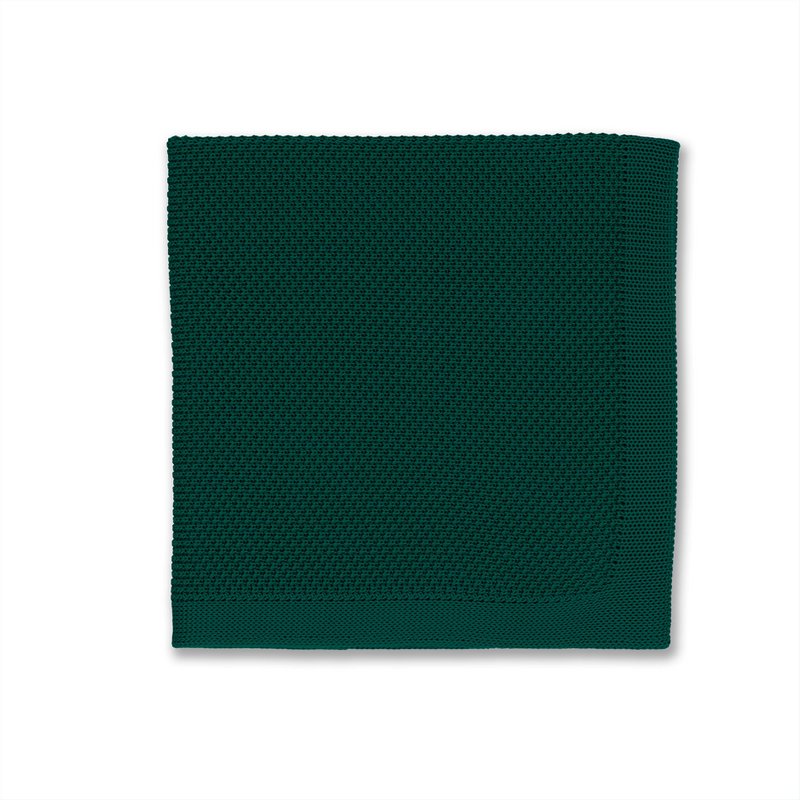 Green knitted pocket square