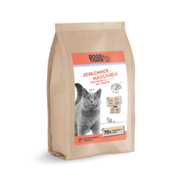 Dogs’n Tiger Adult Premium Katzenfutter, Trockenfutter, Getreidefrei, Schlemmermäulchen, Truthahn & Lachs