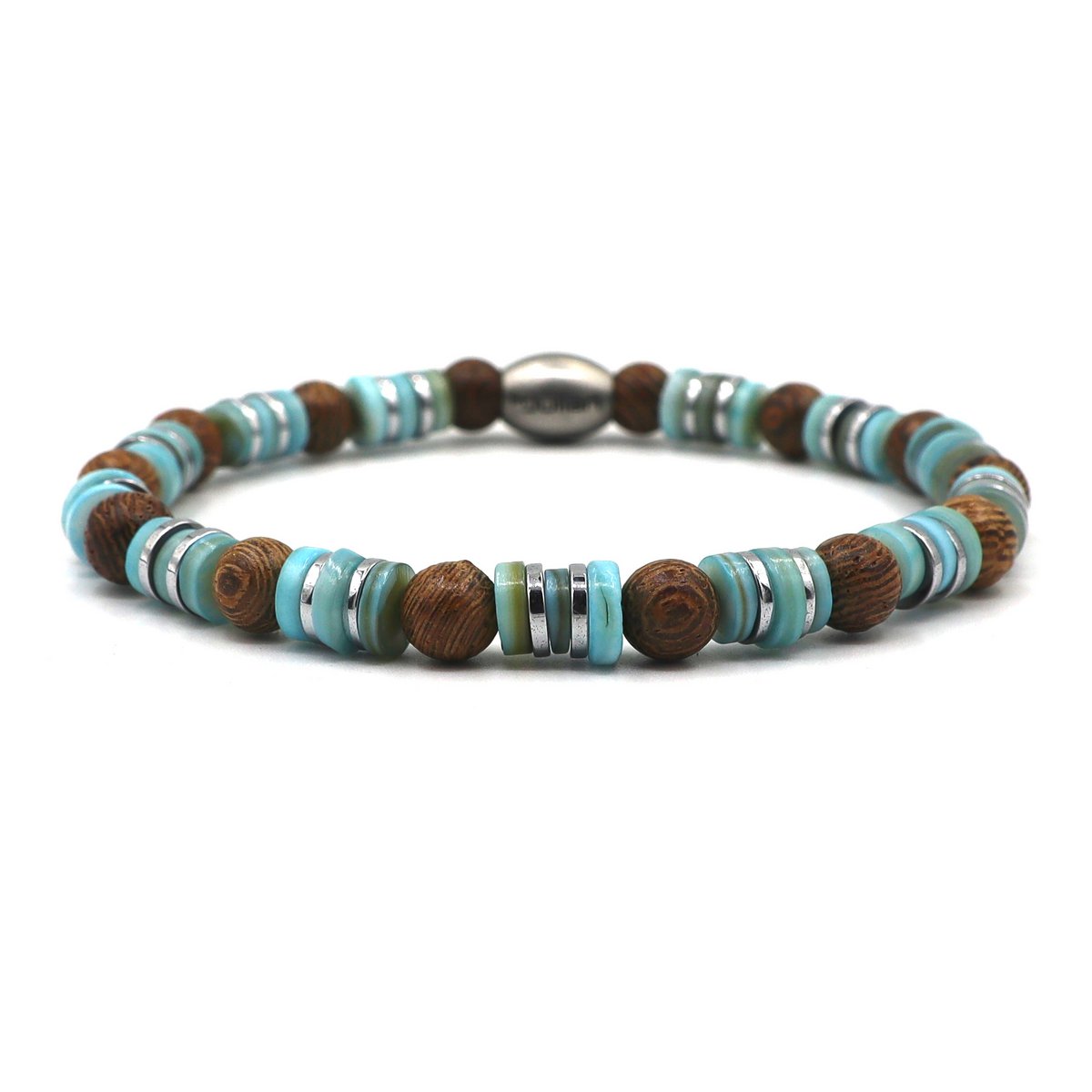 Enam Tiga turquoise (zilver of goud)