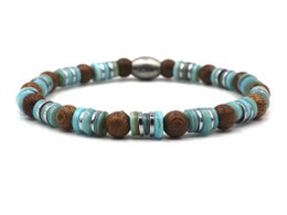 Enam Tiga turquoise (zilver of goud)
