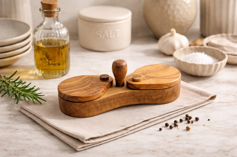 Salz- und Pfefferdose – Olivenholz