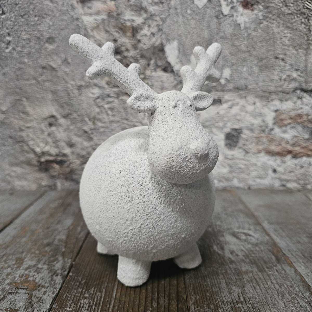 Pors eland aardewerk wit 14x13x19cm (36399)