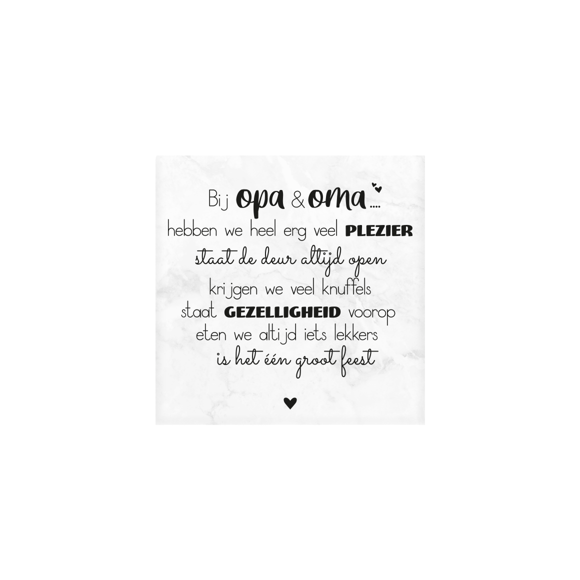 Marmeren onderzetters - Opa & oma
