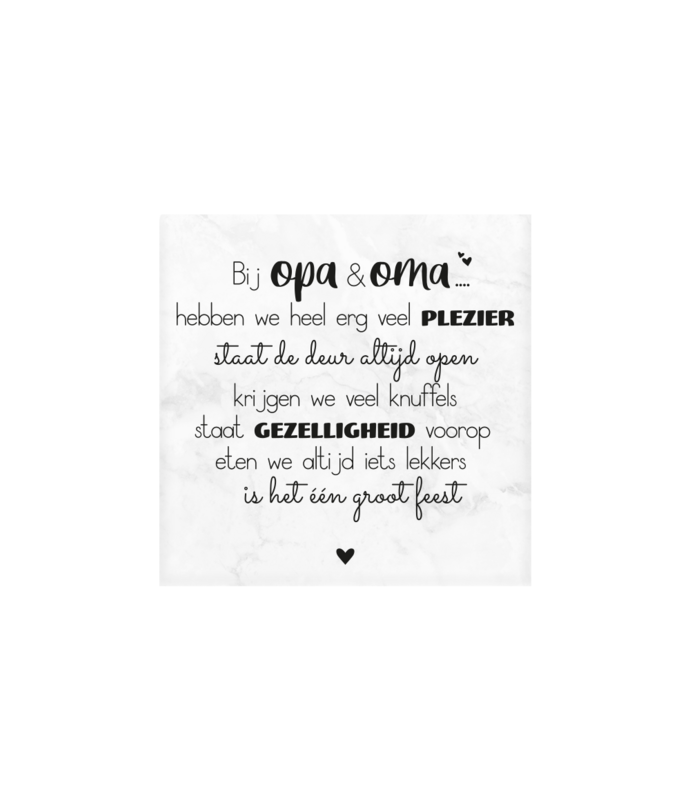 Marmeren onderzetters - Opa & oma