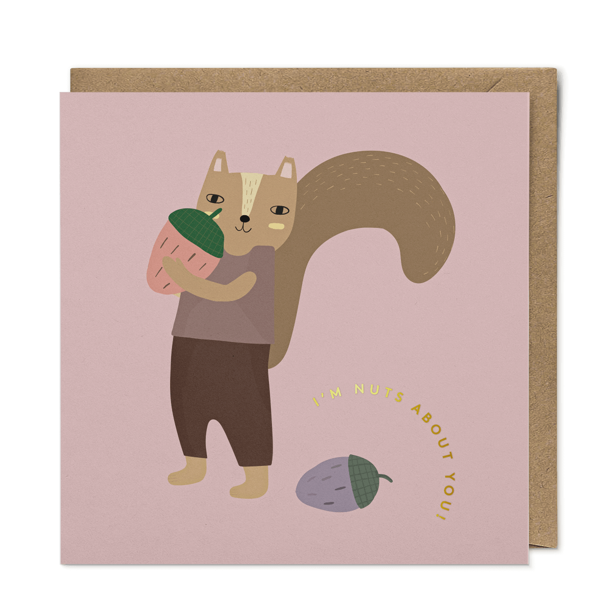 Ik ben gek op jou! Kaart, Eco-bewuste wenskaart