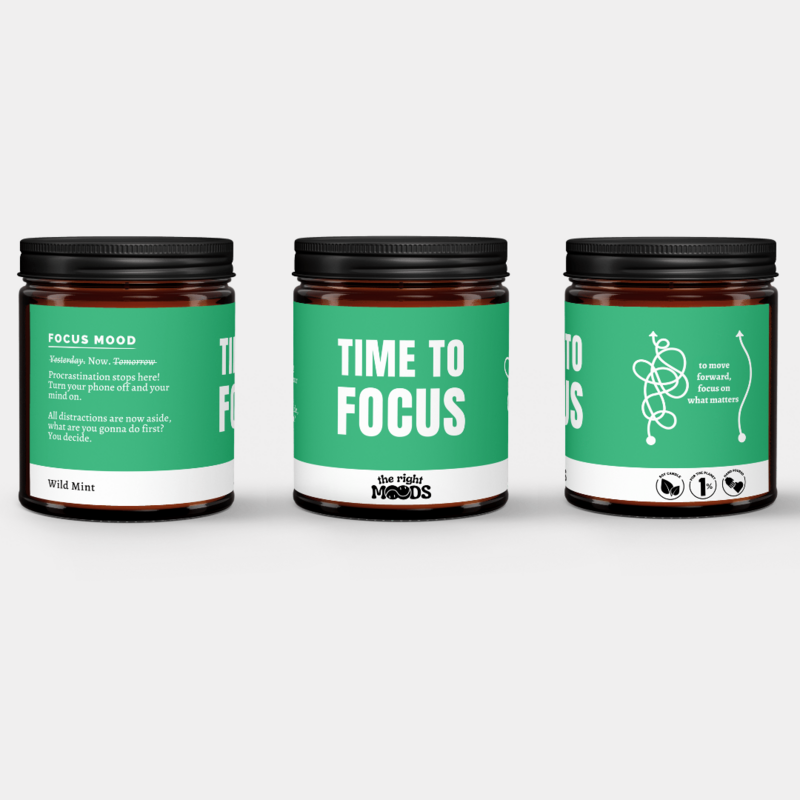 Geschenkkerze – FOCUS MOOD – Duftendes handgemachtes Sojawachs