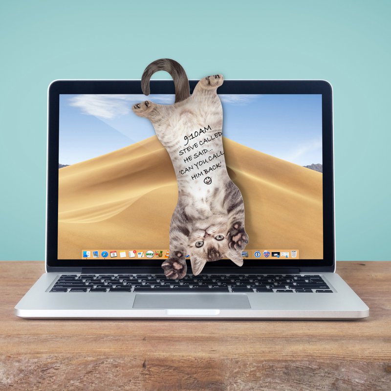 Senf -Notizblock - Katze hängen