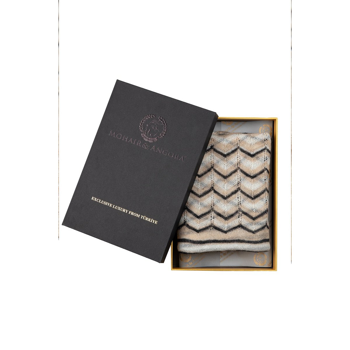 Cybele Shawl Ecru-Beige-Black