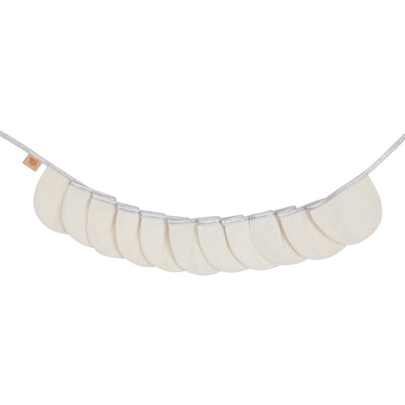 Guirlande Velours « White Pearl » avec Demi Lunes