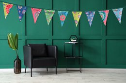 Stof Garland Flowers XL - Fabric Flags - Party Garland