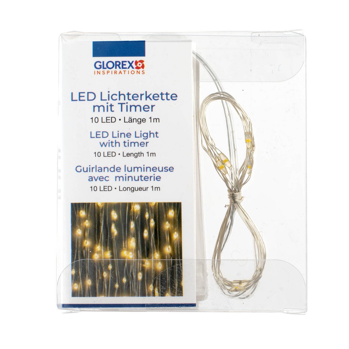 LED Lichterkette 10tlg, Timer