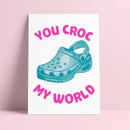 Riso print You croc my world