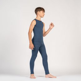 Dziecięca koszulka bez rękawów i dół z denimu Merino 160