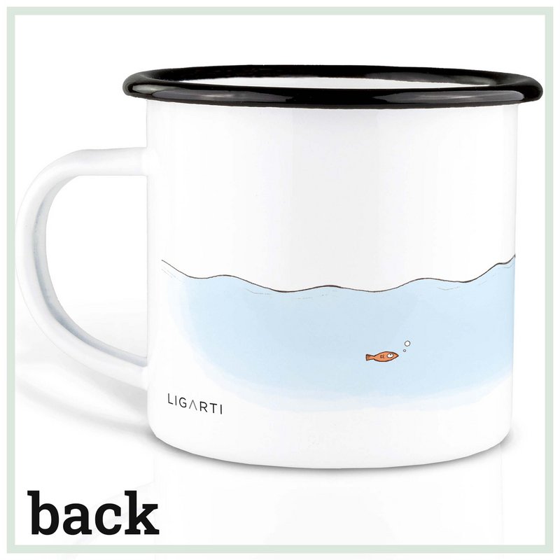 Emailletasse – Der Rettungsschwimmer