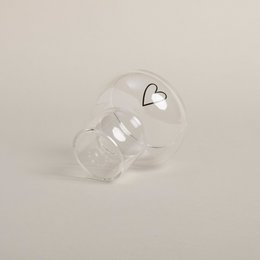 Bubble Glas Herz (VE = 6 Stk)