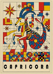 Stjernetegn Print - Bauhaus Style