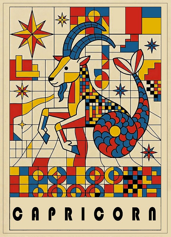 Stjernetegn Print - Bauhaus Style