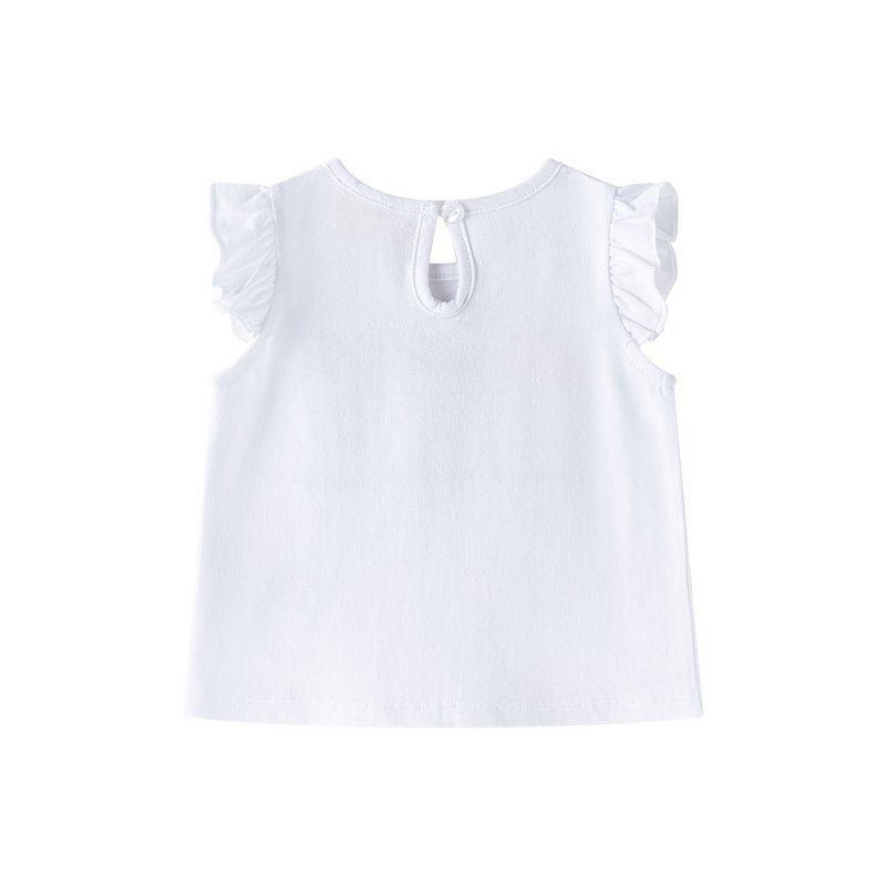 Baby T-shirt with ruffle sleeves and ice cream BGV66553