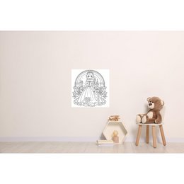 Paintable self-adhesive poster - Princess