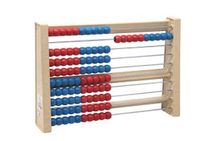 100 counting frame (red/blue) | RE-Wood® abacus counting frame slide rule