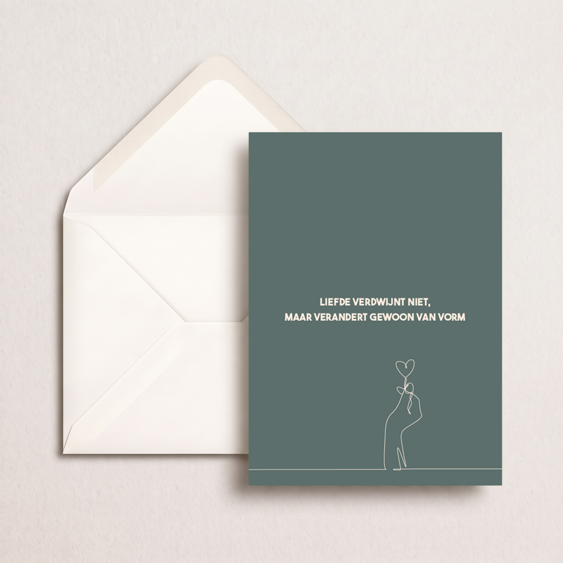Mourning card | Love does not disappear, it simply changes form