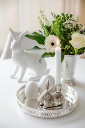 EDZARD serveringsbakke galleribakke Coro, rund, elegant sølvbelagt, anløbsfast, ø 23 cm, højde 3,5 cm