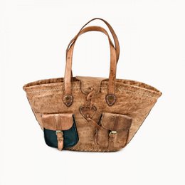 Leather Basket 'Saint Tropez'
