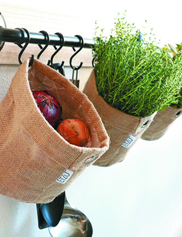 SIZO Jute Bag naturligt med metalring med vandtæt biologisk nedbrydeligt for
