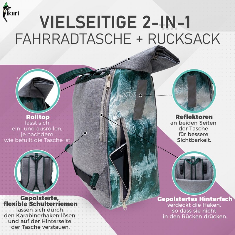 Sac à vélo combinés / porte-bagages de sac à dos - Pinos