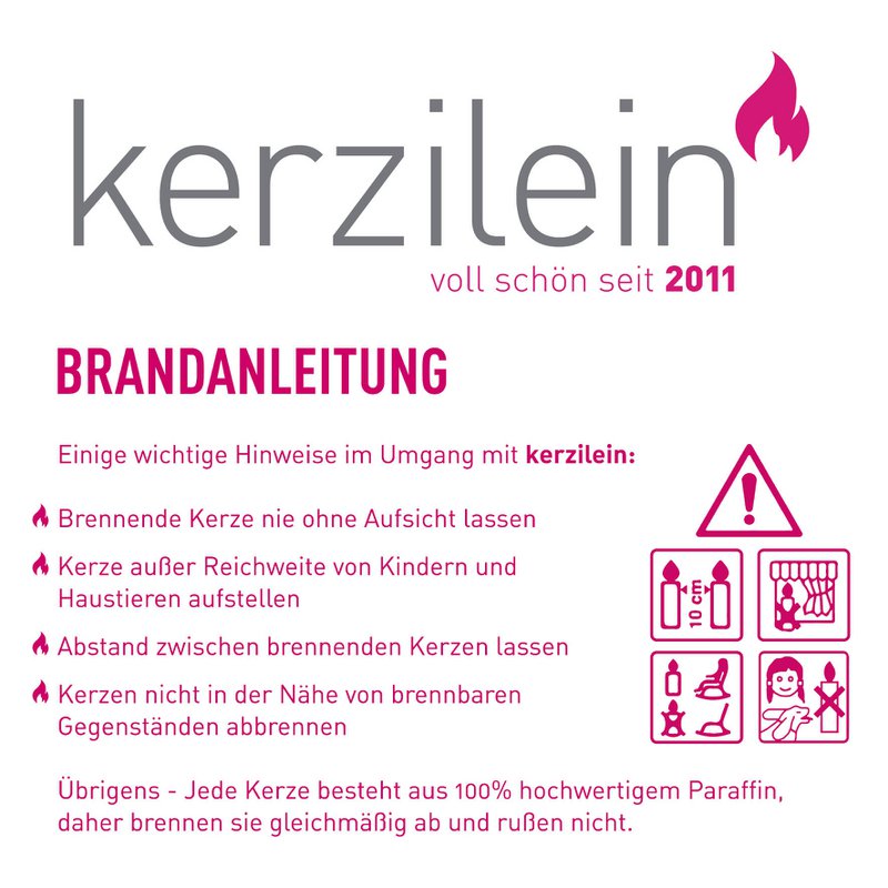 Flämmchen, weiß/anthrazit "Baum gestrichelt"