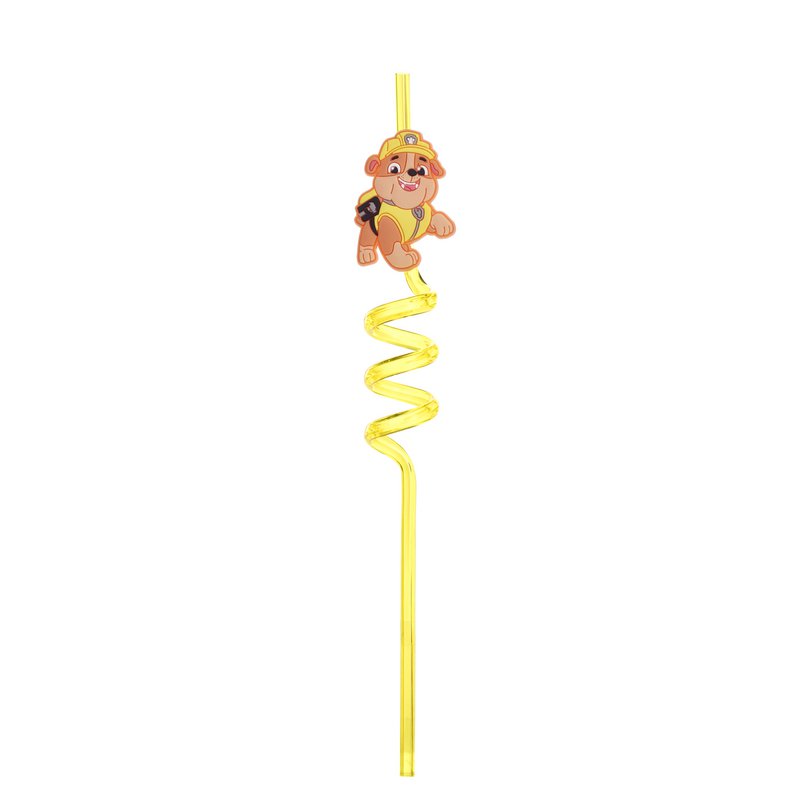 Paw Patrol, Set mit 4 Trinkhalmen, wiederverwendbar, Glasstrohhalme für Cocktails, Smoothies, Tee, ökologisch, widerstandsfähig