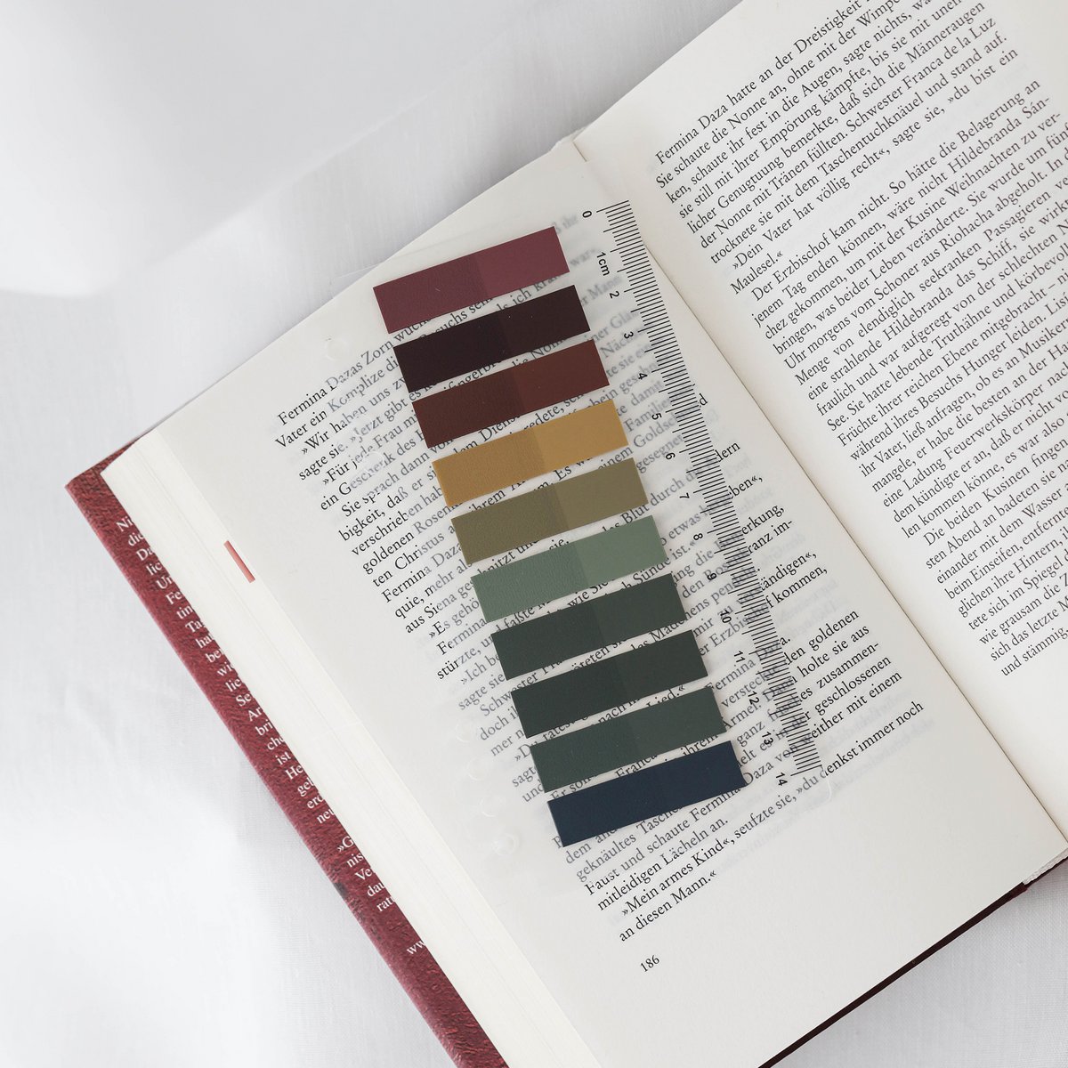 Mystic Autumn | Ordinate Farbverlauf Morandi Sticky Notes | Index Sticky Notes mit Lineal | Seitenmarkierer | Sticky Tabs | Büro Studium Schulplaner | Markierung Sticker