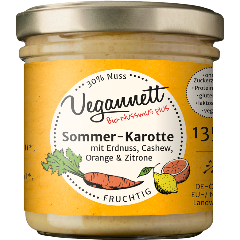 Summer carrot orange organic spread