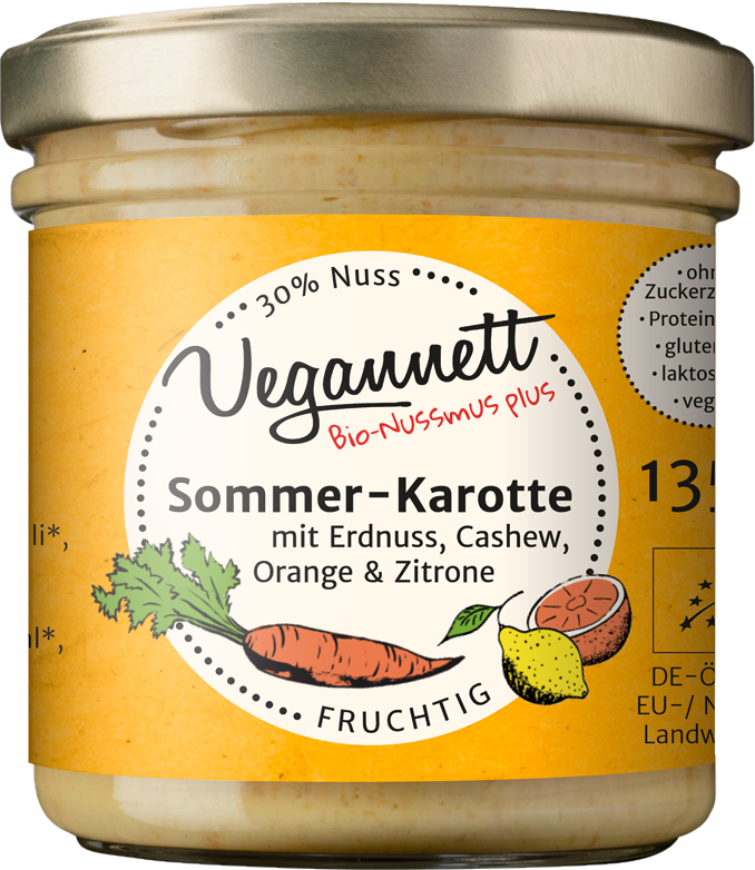 Summer carrot orange organic spread
