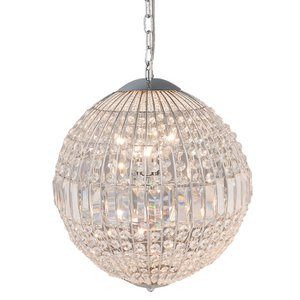 Kronleuchter Ø 40x48 cm silbergezogene Metallhanglampe