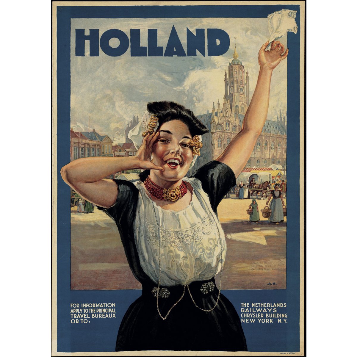 Poster Holland Travel - Poster di viaggio vintage